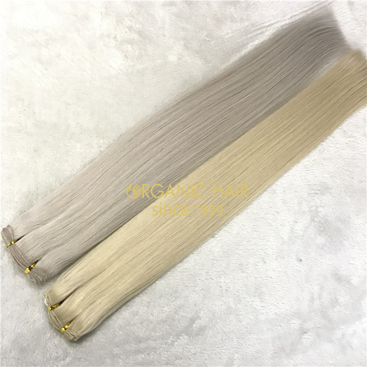  113grams #60A VS 100grams #60,with remy cuticle human hand-tied wefts A148